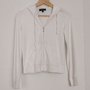 Juicy Couture White Zip-Up Hoodie